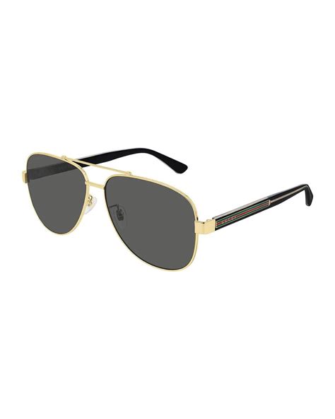 mens gucci sunglasses aviator|gucci sunglasses aviator gold men.